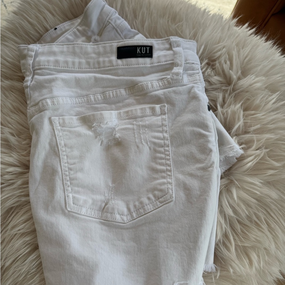 Kut from the Kloth Women's White Jean shorts